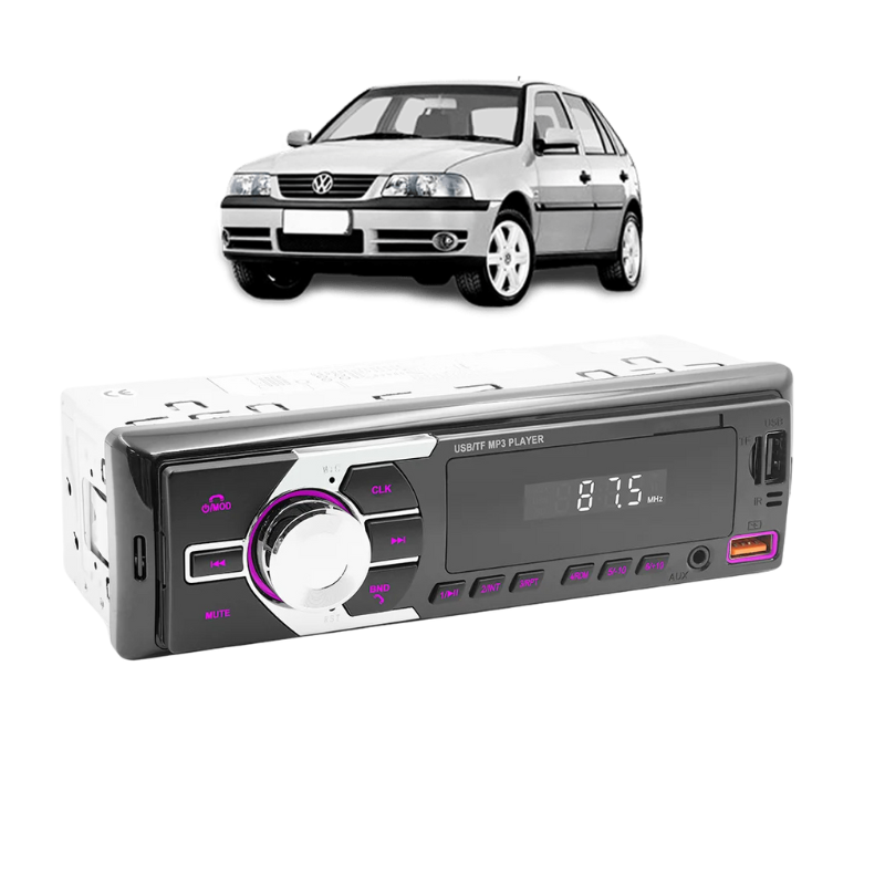 MP3 Autoradio Bluetooth com Luzes LED de 7 Cores – Rádio Estéreo Multimídia para Carro-Bqcc 1DIN