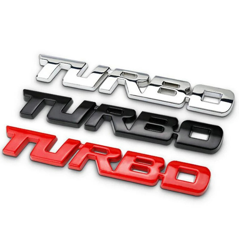 Etiqueta Turboalimentada em Liga de Metal 3D – Emblema Decorativo para Modificação Automotiva