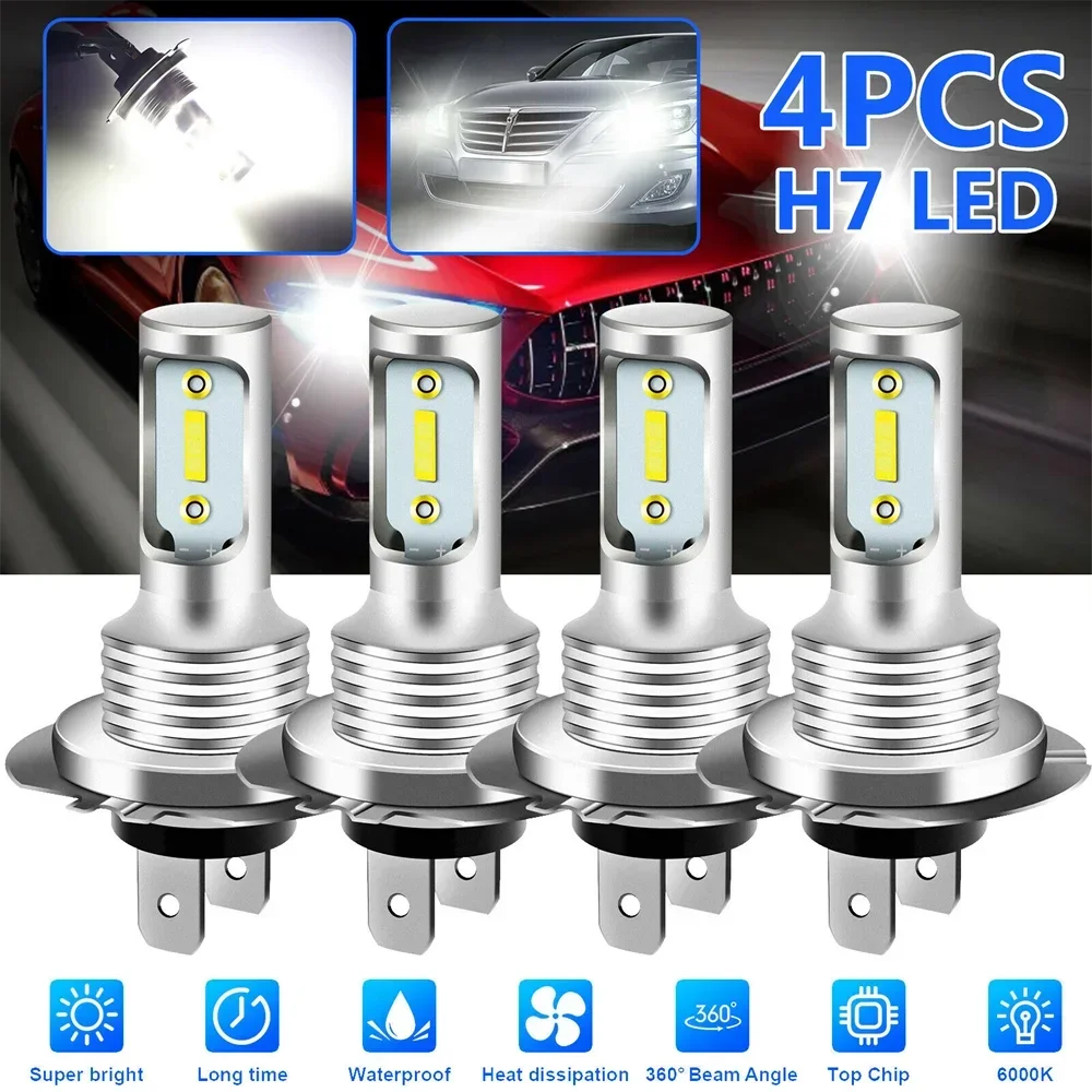 Kit com 4 PCS H7 LED