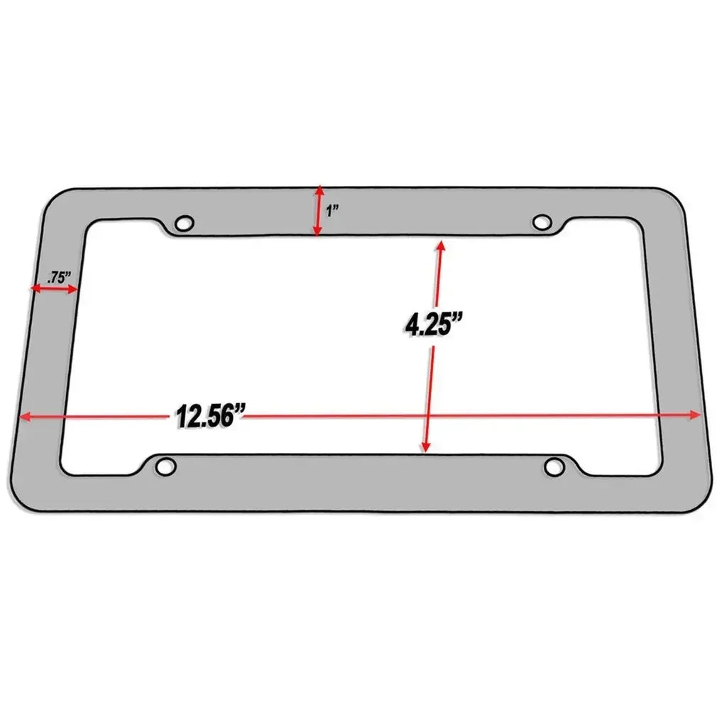 Suporte de Placa de Licença Padrão - Estilo Fibra de Carbono com Kit de Parafusos