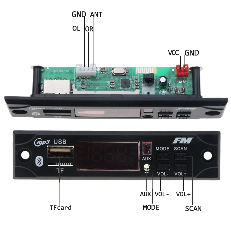 MP3/WMA 12V Placa Decodificadora-para Áudio Automotivo